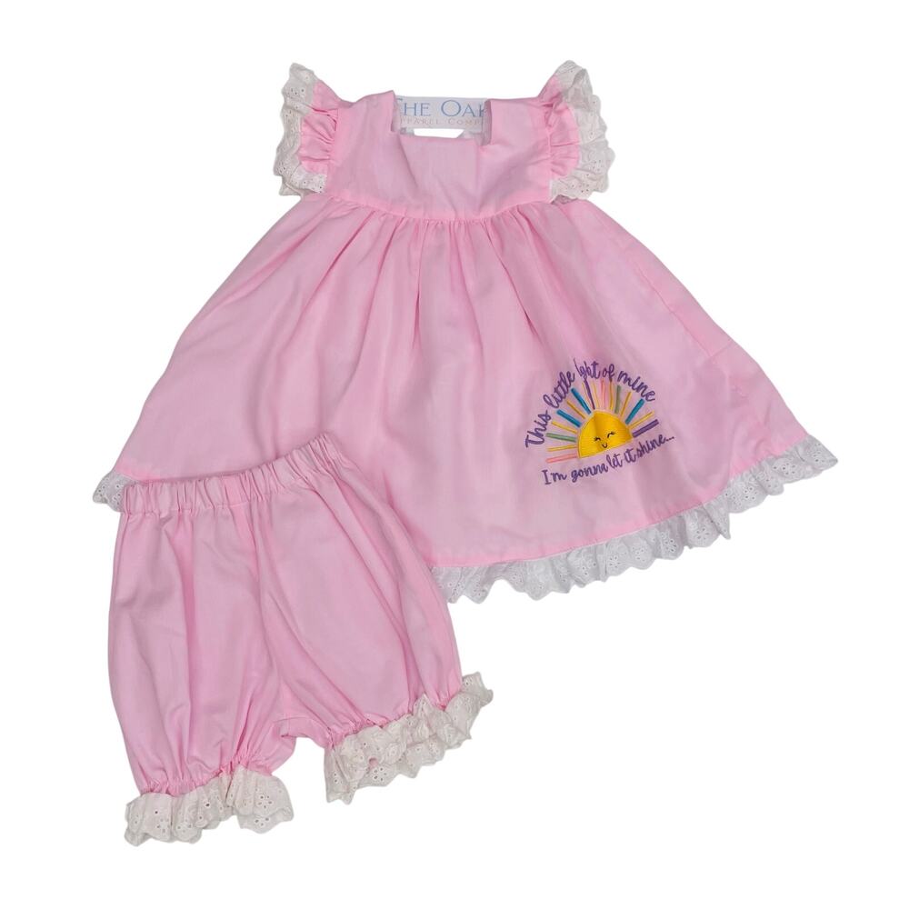 NWT The Oaks Apparel 9M Let It Shine Mave Bloomer Set